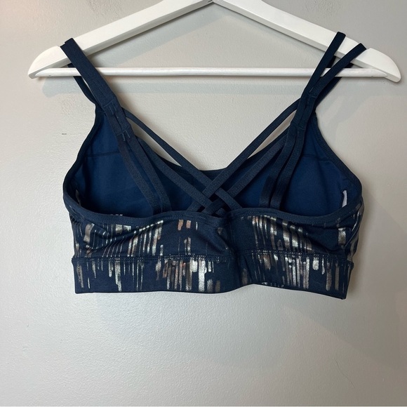 JoyLab Strappy Navy and Silver Sports Bra Small - Picture 2 of 4